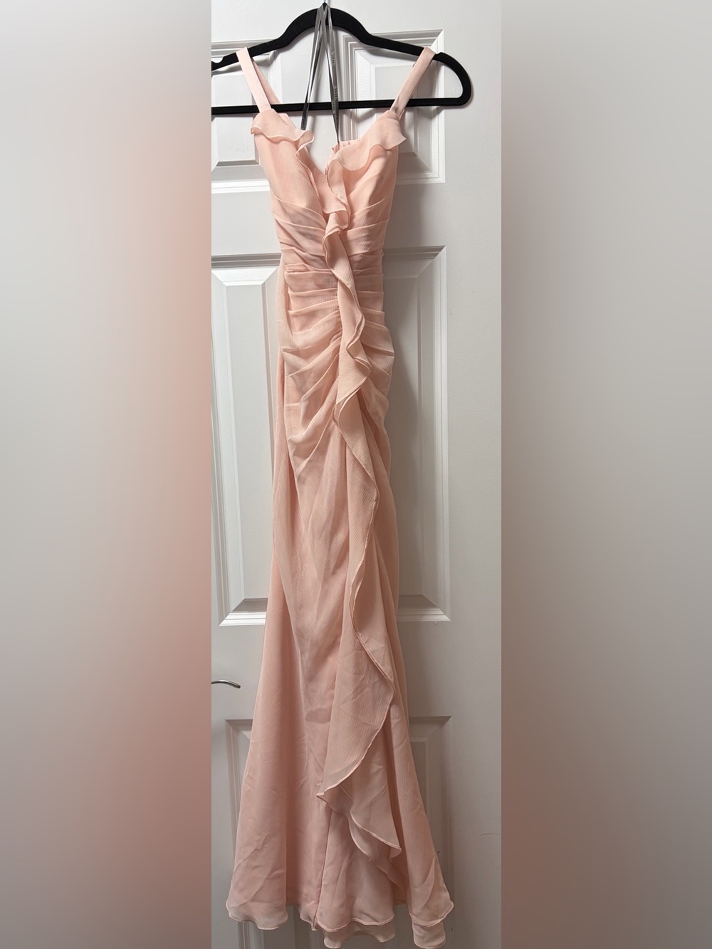 White by Vera Wang Soft Blush Ruffled Maxi Skirt